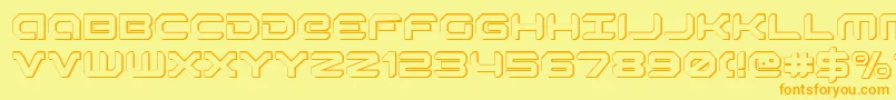 robotaur3d Font – Orange Fonts on Yellow Background