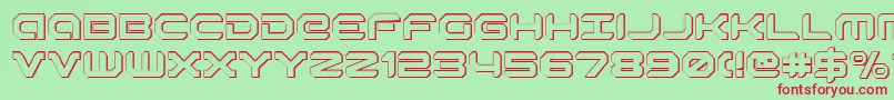 robotaur3d Font – Red Fonts on Green Background