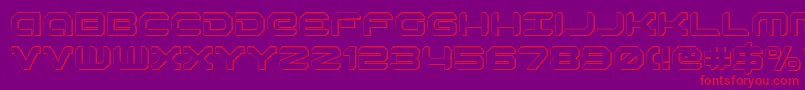 robotaur3d Font – Red Fonts on Purple Background