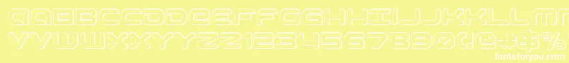 robotaur3d Font – White Fonts on Yellow Background