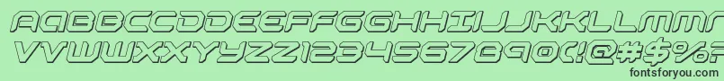 robotaur3dital Font – Black Fonts on Green Background