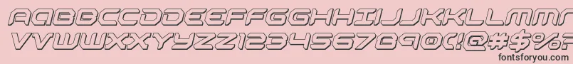 robotaur3dital Font – Black Fonts on Pink Background