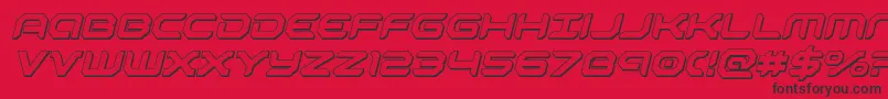 robotaur3dital Font – Black Fonts on Red Background