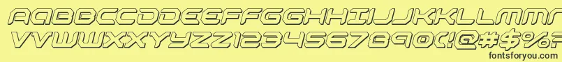 robotaur3dital Font – Black Fonts on Yellow Background