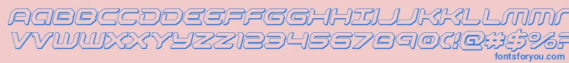 robotaur3dital Font – Blue Fonts on Pink Background