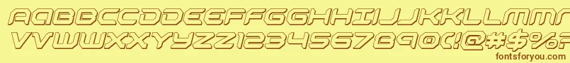 robotaur3dital Font – Brown Fonts on Yellow Background