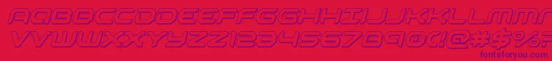 robotaur3dital Font – Purple Fonts on Red Background