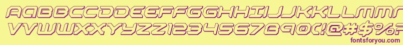 robotaur3dital Font – Purple Fonts on Yellow Background