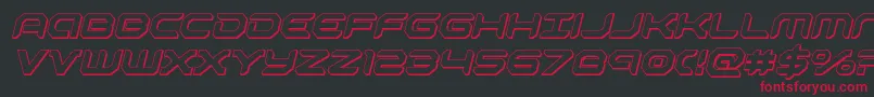 robotaur3dital Font – Red Fonts on Black Background