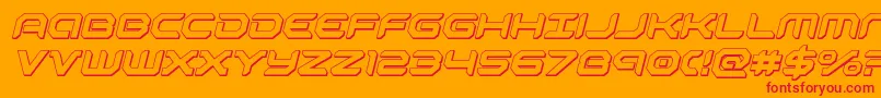 robotaur3dital Font – Red Fonts on Orange Background