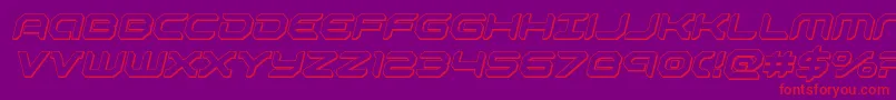 robotaur3dital Font – Red Fonts on Purple Background