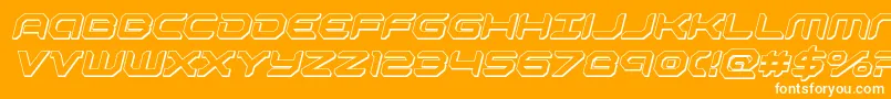 robotaur3dital Font – White Fonts on Orange Background