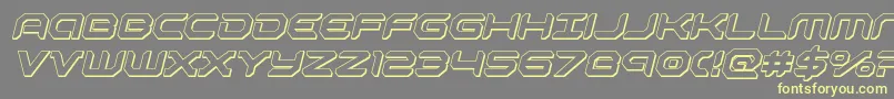 robotaur3dital Font – Yellow Fonts on Gray Background