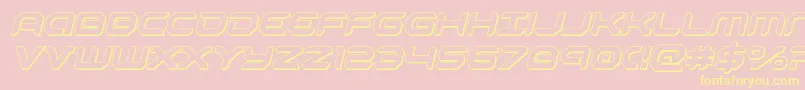 robotaur3dital Font – Yellow Fonts on Pink Background