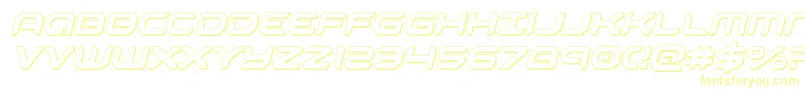 robotaur3dital Font – Yellow Fonts on White Background