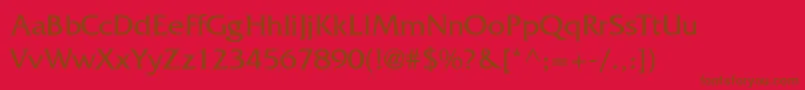 MusterLightSsiThin Font – Brown Fonts on Red Background