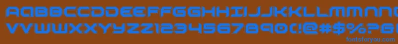 robotauracad Font – Blue Fonts on Brown Background