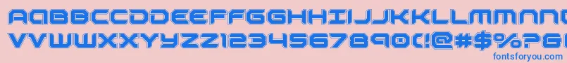 robotauracad Font – Blue Fonts on Pink Background