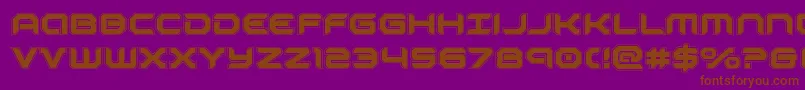 robotauracad Font – Brown Fonts on Purple Background