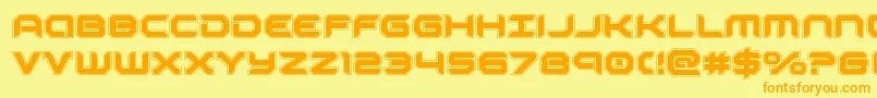 robotauracad Font – Orange Fonts on Yellow Background