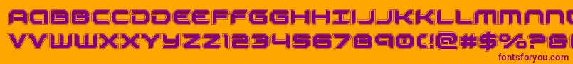 robotauracad Font – Purple Fonts on Orange Background