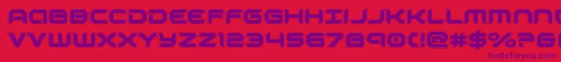 robotauracad-Schriftart – Violette Schriften auf rotem Hintergrund