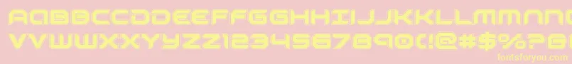 robotauracad Font – Yellow Fonts on Pink Background