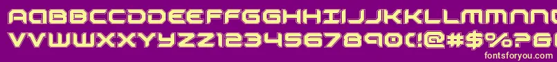 robotauracad Font – Yellow Fonts on Purple Background