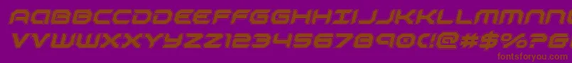 robotauracadital Font – Brown Fonts on Purple Background