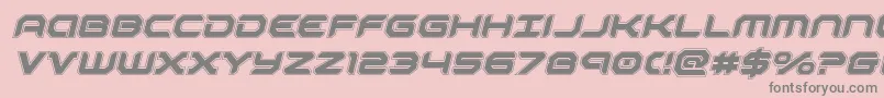 フォントrobotauracadital – ピンクの背景に灰色の文字