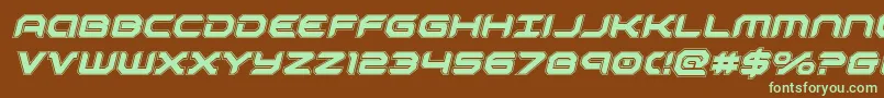 robotauracadital Font – Green Fonts on Brown Background