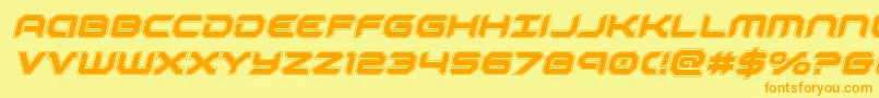 robotauracadital Font – Orange Fonts on Yellow Background