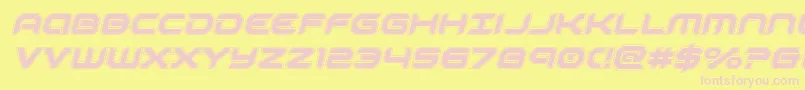 robotauracadital Font – Pink Fonts on Yellow Background