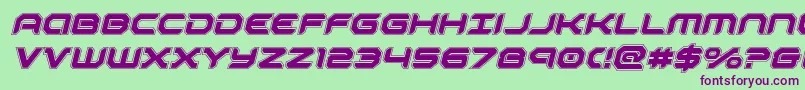 robotauracadital Font – Purple Fonts on Green Background