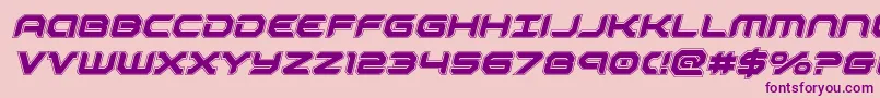 robotauracadital-fontti – violetit fontit vaaleanpunaisella taustalla