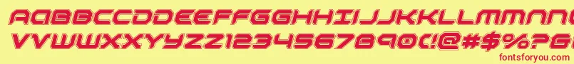 robotauracadital Font – Red Fonts on Yellow Background