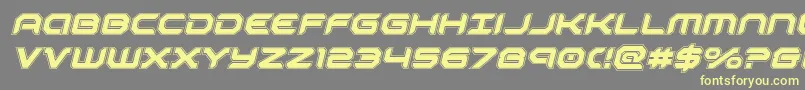 robotauracadital Font – Yellow Fonts on Gray Background