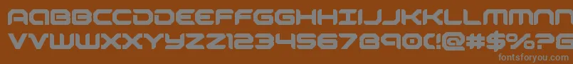 robotaurbold-Schriftart – Graue Schriften auf braunem Hintergrund