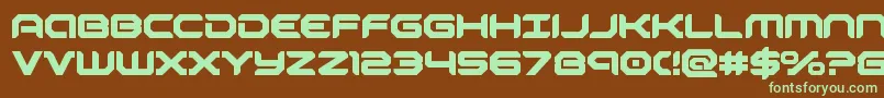 robotaurbold-fontti – vihreät fontit ruskealla taustalla