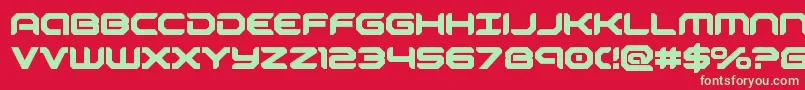 フォントrobotaurbold – 赤い背景に緑の文字