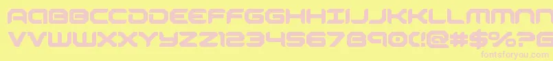 Czcionka robotaurbold – różowe czcionki na żółtym tle