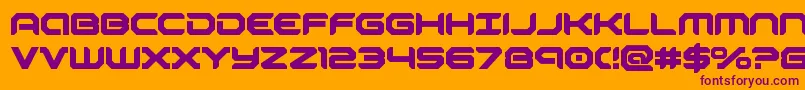 robotaurbold Font – Purple Fonts on Orange Background