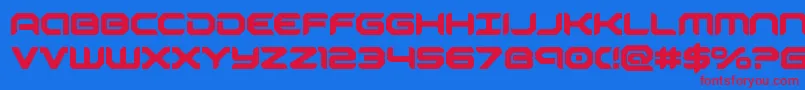 robotaurbold Font – Red Fonts on Blue Background