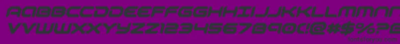 robotaurboldital-Schriftart – Schwarze Schriften auf violettem Hintergrund