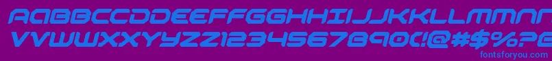 robotaurboldital Font – Blue Fonts on Purple Background