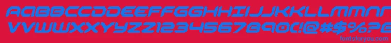 robotaurboldital Font – Blue Fonts on Red Background