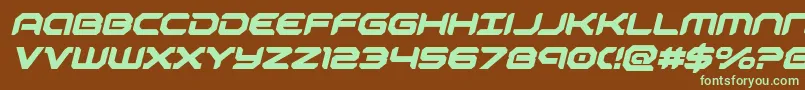 robotaurboldital Font – Green Fonts on Brown Background