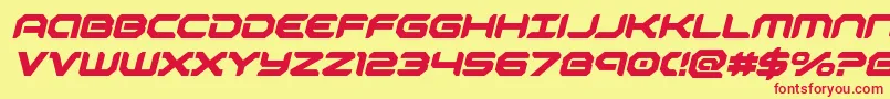 robotaurboldital Font – Red Fonts on Yellow Background