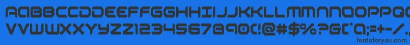 robotaurcond Font – Black Fonts on Blue Background