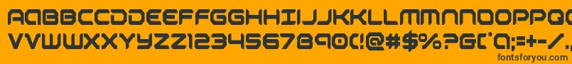 robotaurcond Font – Black Fonts on Orange Background